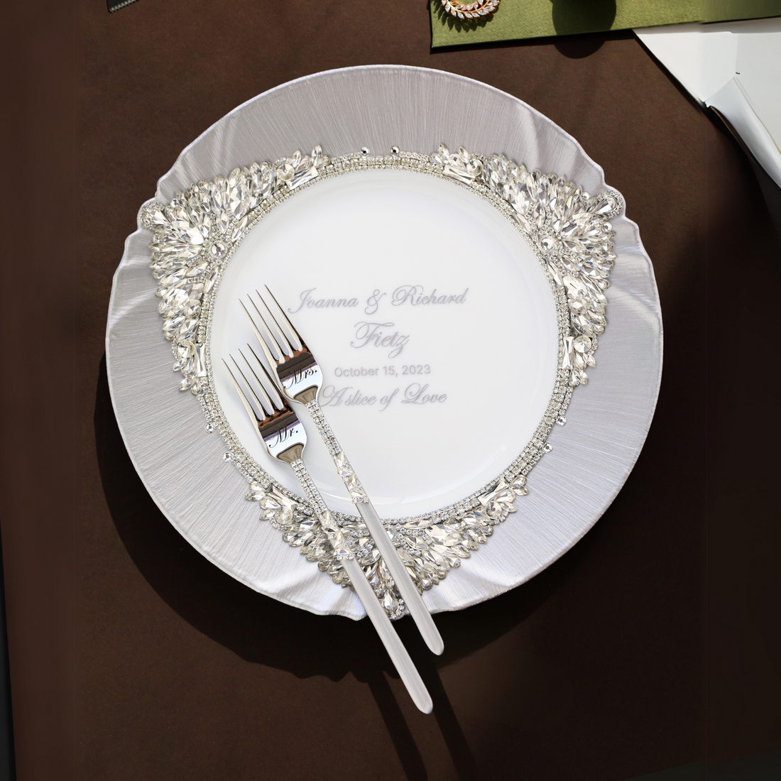 Plate And Forks Silver Set
