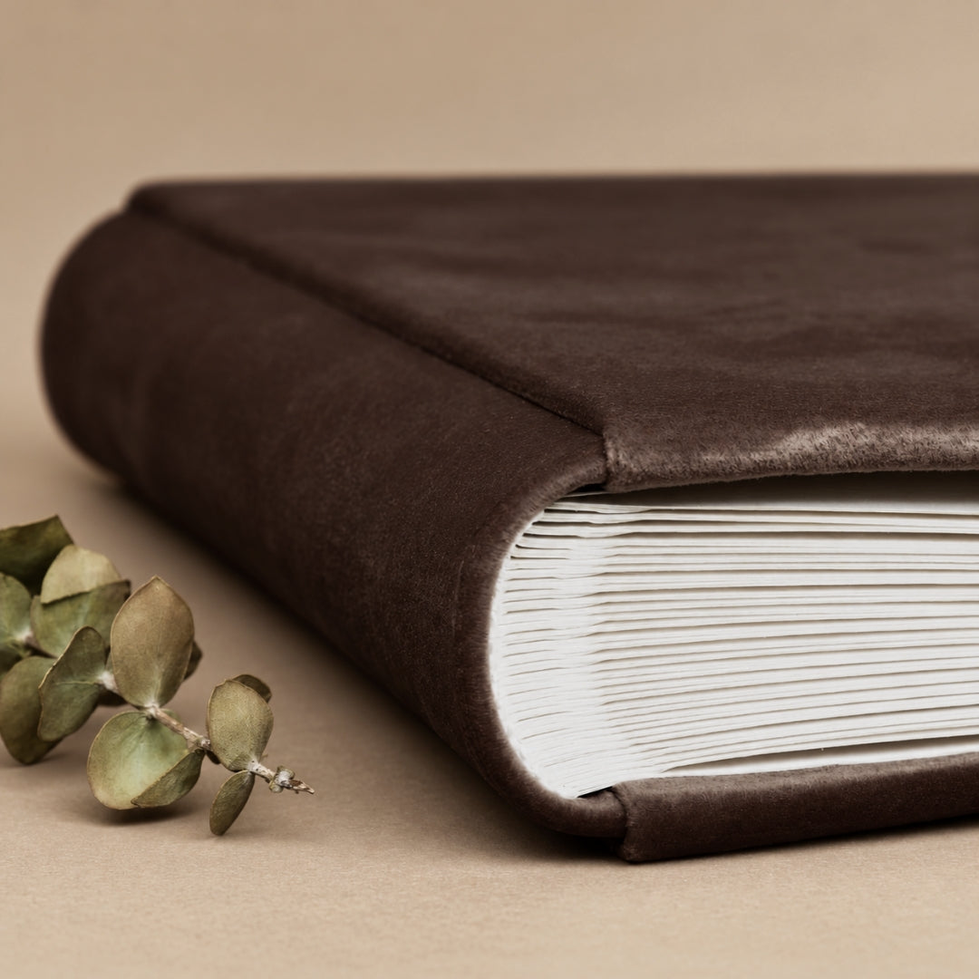 Guest Book in Chocolate Brown