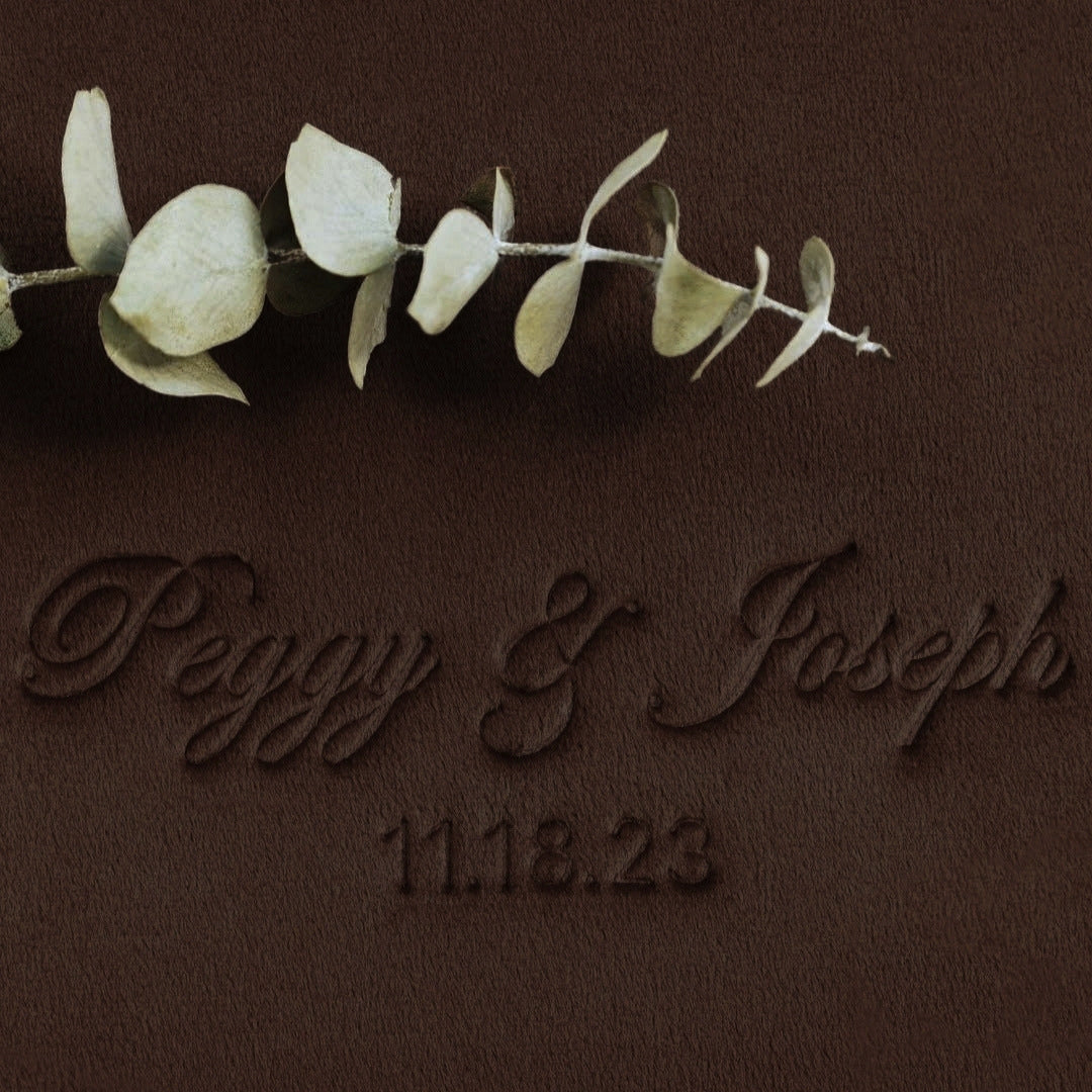 Guest Book in Chocolate Brown