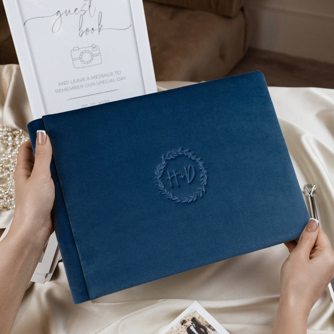 Guest Book in Navy Blue