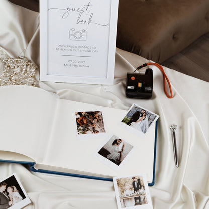 Guest Book in Navy Blue