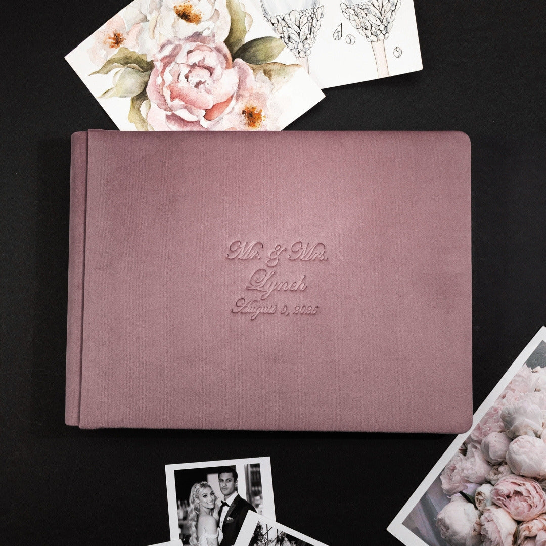 Guest Book in Dusty Rose