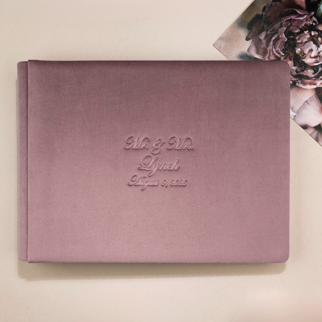 Guest Book in Dusty Rose