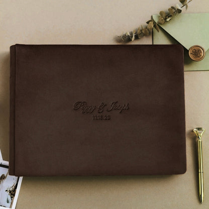 Guest Book in Chocolate Brown