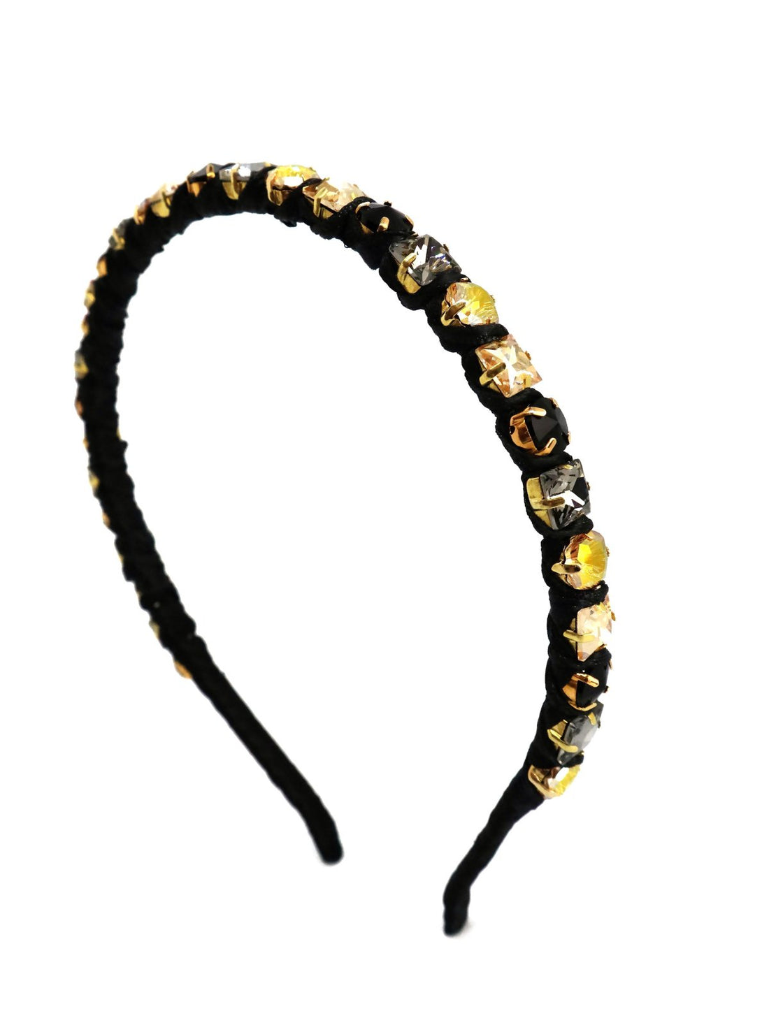 Anabel Black &amp; Gold Headband - ELENA HONCH