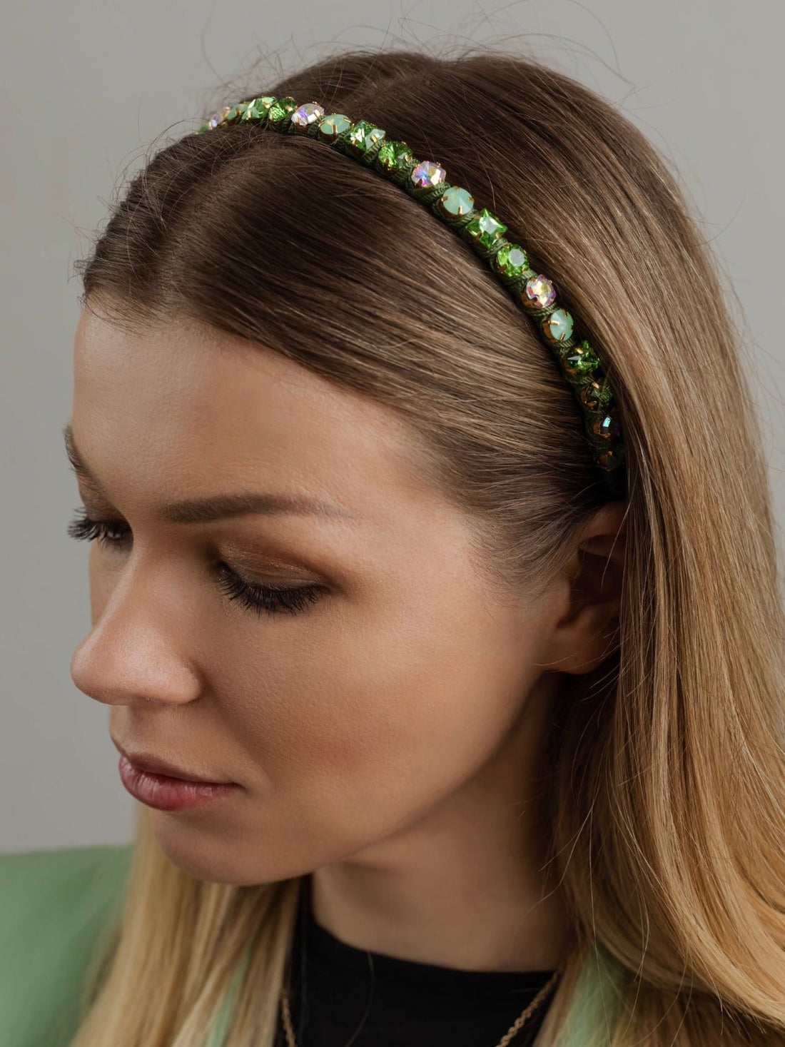 Anabel Sheen Green Headband - ELENA HONCH