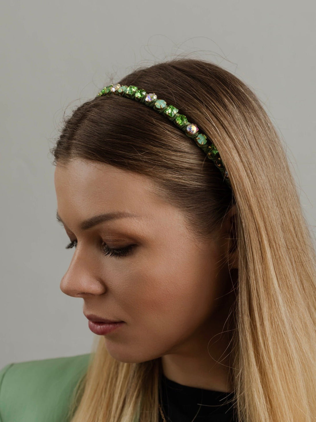 Anabel Sheen Green Headband - ELENA HONCH