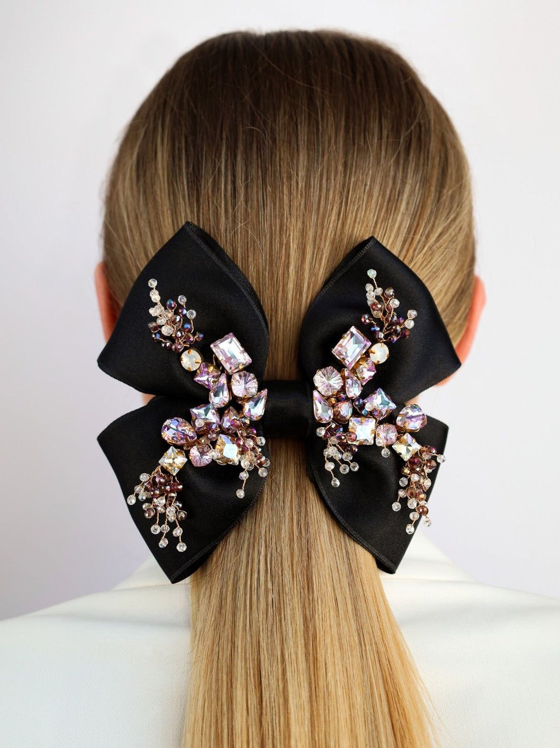 Ashley Black &amp; Lavender Bow - ELENA HONCH