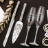 Avrora Flutes & Cake Set Silver - ELENA HONCH