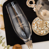 gifts personalized wedding flutes. personalized wedding gift for couple. personalized wedding champagne flutes.