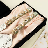 Blossom flutes & set for cake in Olive - ELENA HONCH