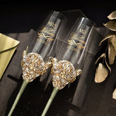 Blossom flutes & set for cake in Olive - ELENA HONCH