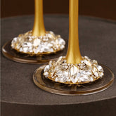 Blossom Gold Wedding Glasses & Cake Cutting Set - ELENA HONCH