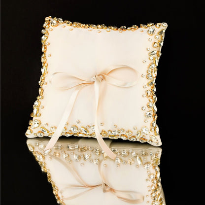 Blossom Ivory &amp; Gold Set With Pillow - ELENA HONCH