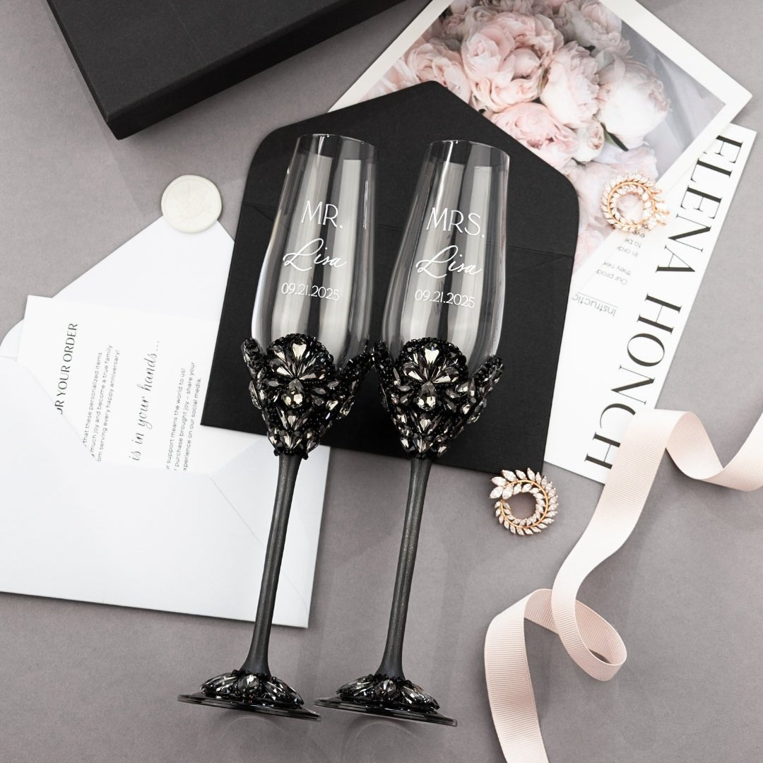 Blossom Set Gothic in Black - ELENA HONCH
