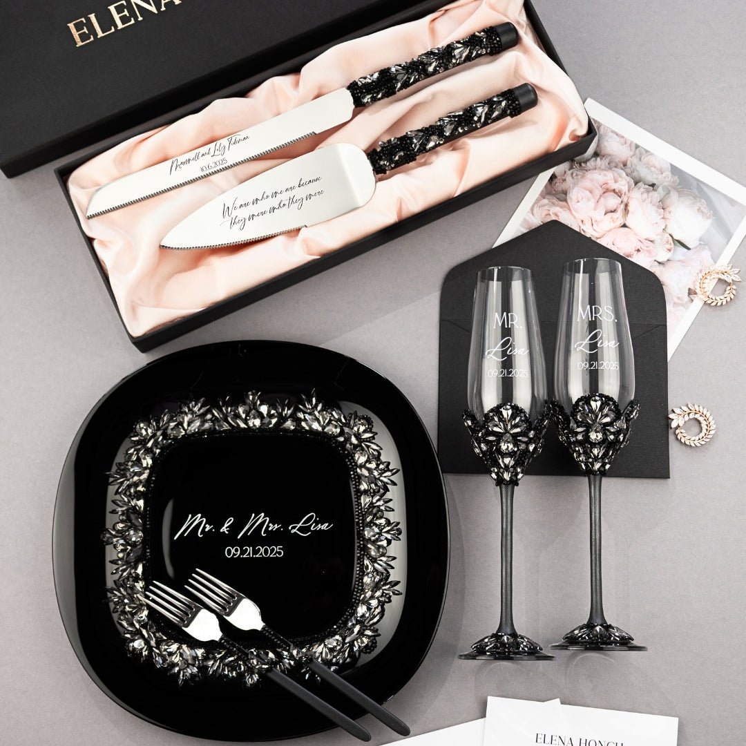 Blossom Set Gothic in Black - ELENA HONCH