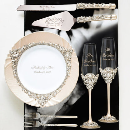 Blossom Set Ivory with pearls - ELENA HONCH
