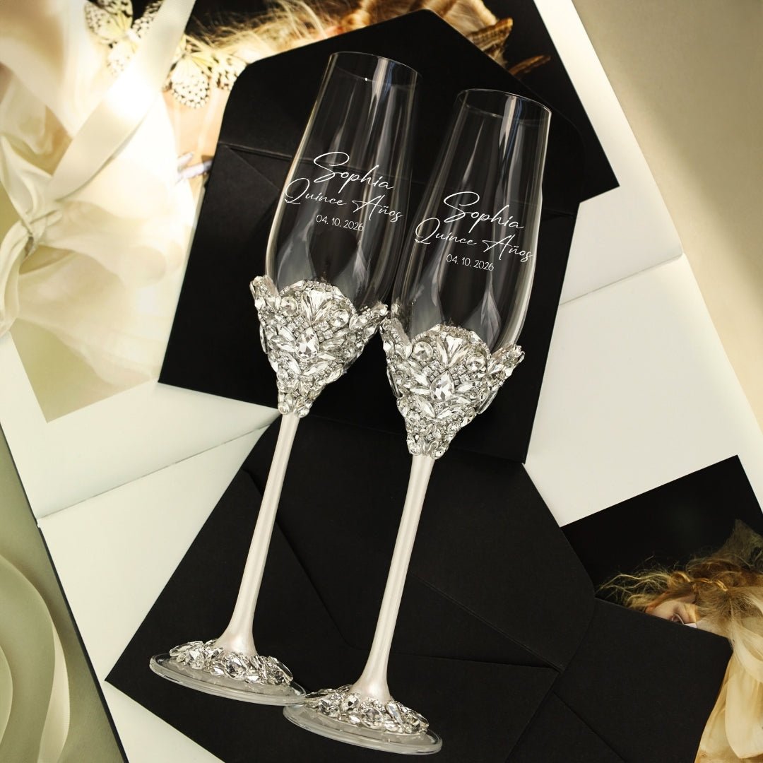 Blossom White Set Personalized Quinceañera Gift - ELENA HONCH
