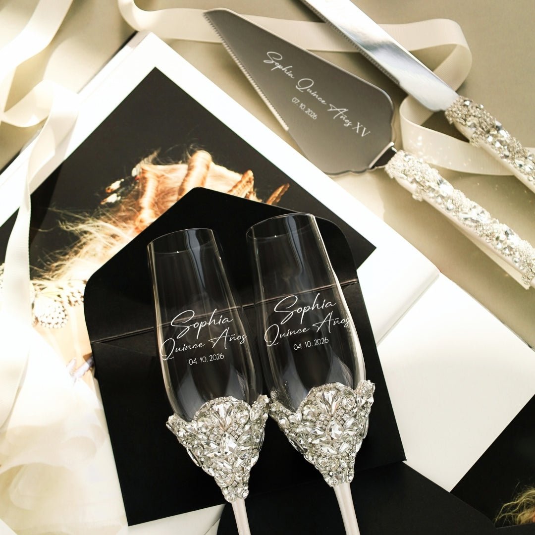 Blossom White Set Personalized Quinceañera Gift - ELENA HONCH