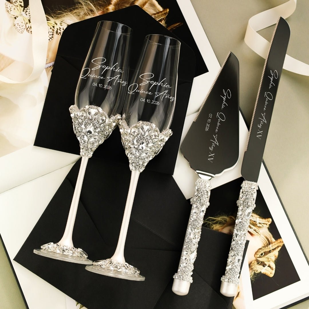 Blossom White Set Personalized Quinceañera Gift - ELENA HONCH