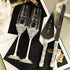 Blossom White Wedding Glasses & Cake Server Set - ELENA HONCH