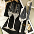 Blossom White Wedding Glasses & Cake Server Set - ELENA HONCH