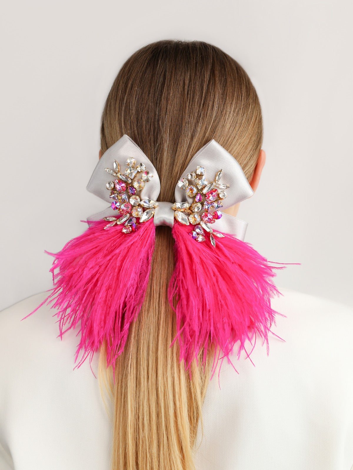 Bow Gilbert Silver &amp; Neon Pink - ELENA HONCH