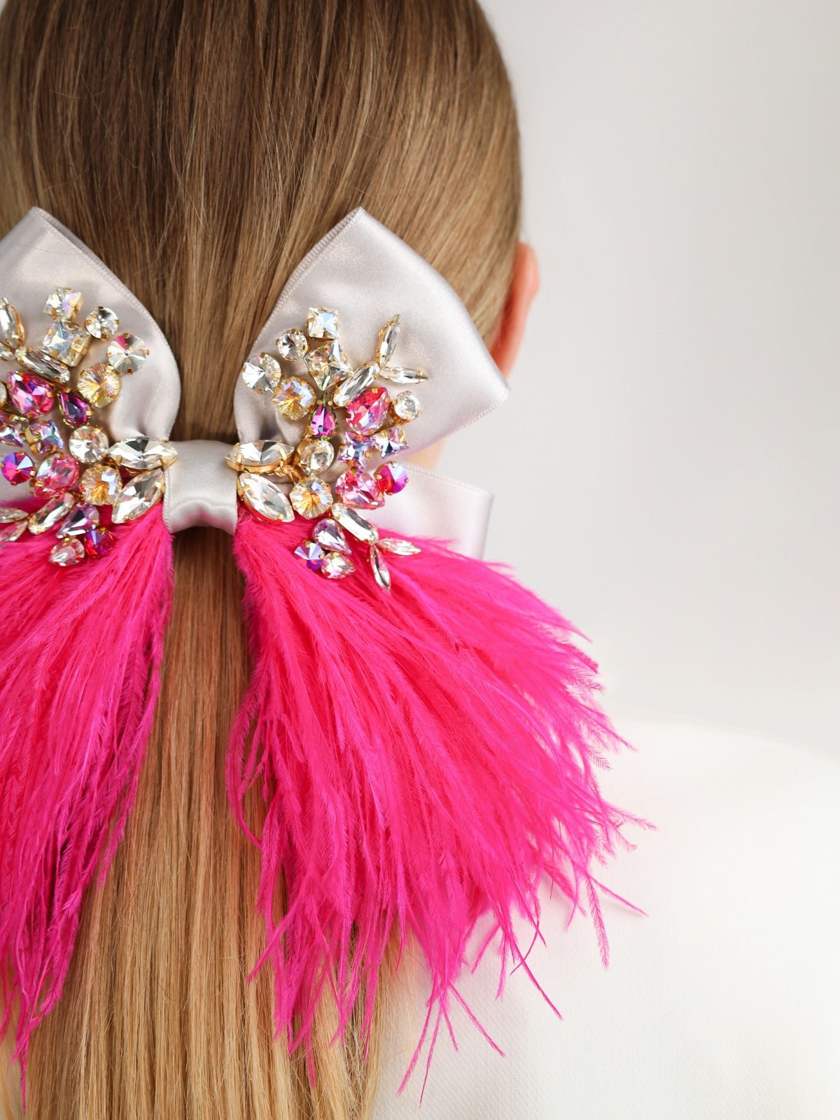 Bow Gilbert Silver &amp; Neon Pink - ELENA HONCH