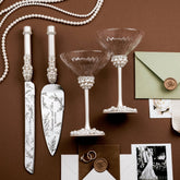 Camellia Flutes & Cake Set Ivory - ELENA HONCH