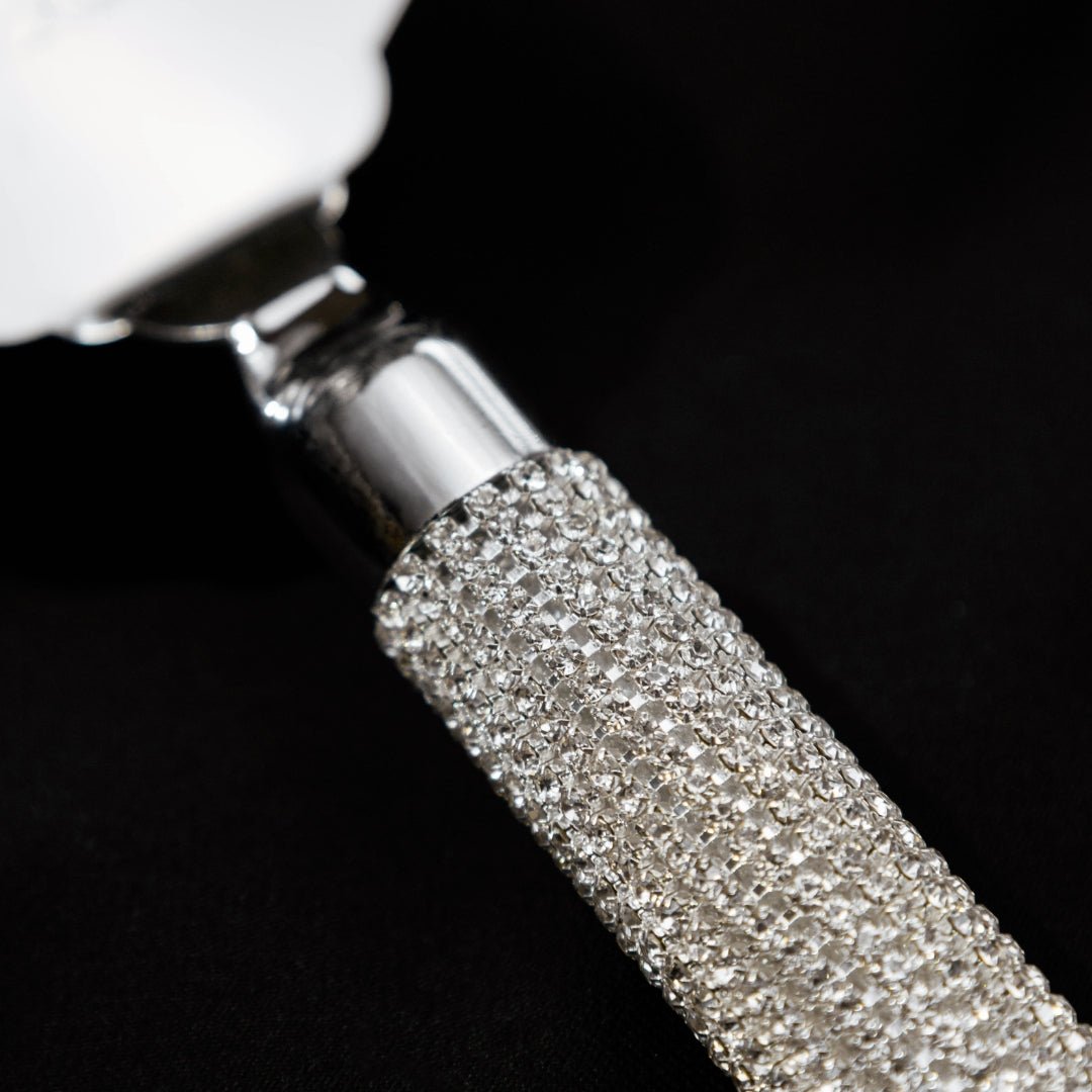 Celebration Champagne Flutes &amp; Cake Set in Silver - ELENA HONCH