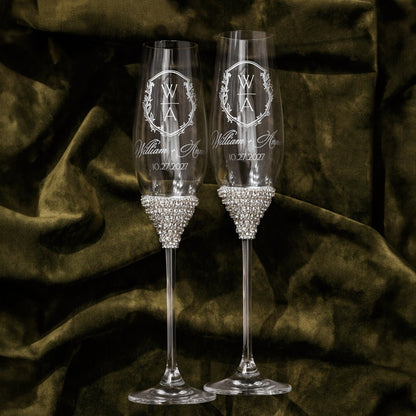 Celebration Flutes in Silver - ELENA HONCH