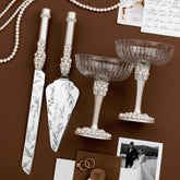 Celeste Flutes & Cake Set Ivory - ELENA HONCH