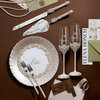 Celina Set Ivory with Pearls - ELENA HONCH
