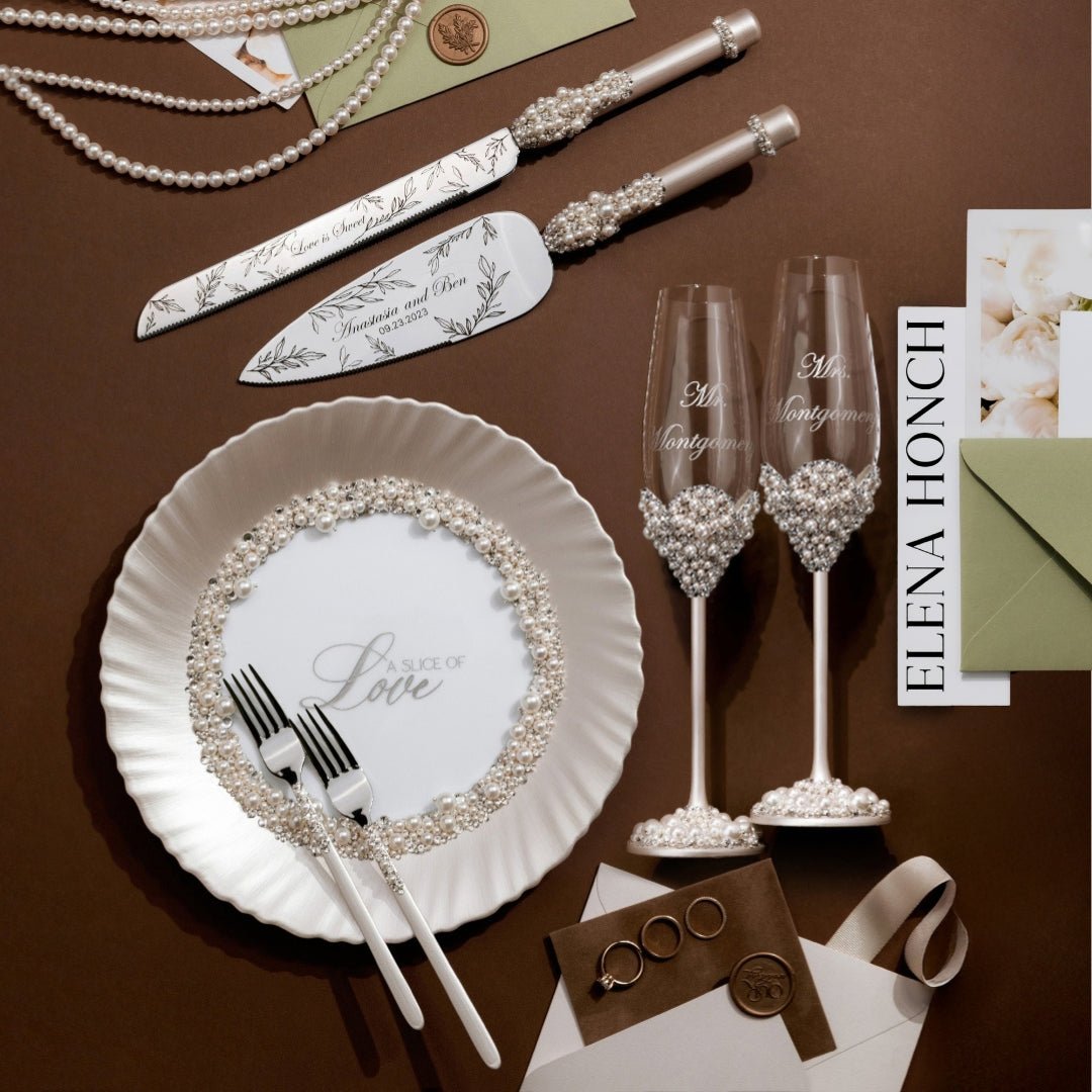 Celina Set Ivory with Pearls - ELENA HONCH