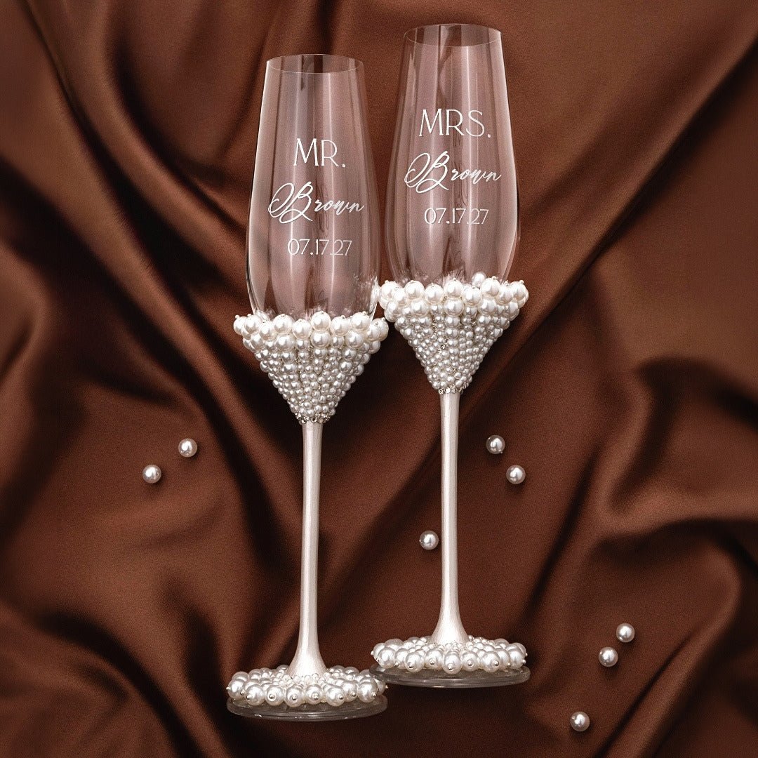Coastal White Pearl Flutes - ELENA HONCH