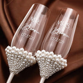 Coastal White Pearl Flutes - ELENA HONCH