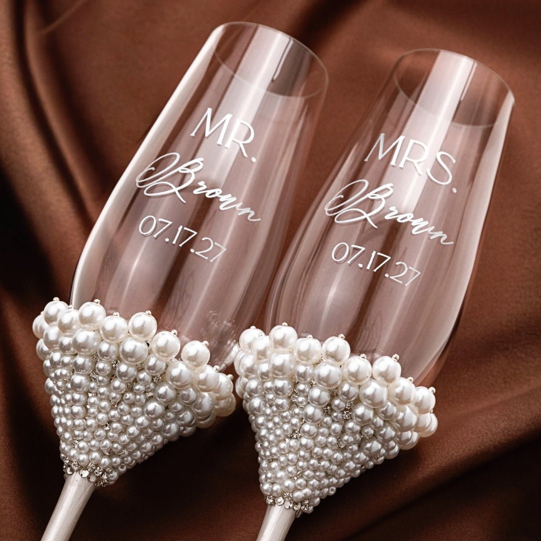 Coastal White Pearl Flutes - ELENA HONCH
