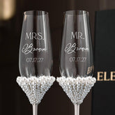 Coastal White Pearl Flutes - ELENA HONCH