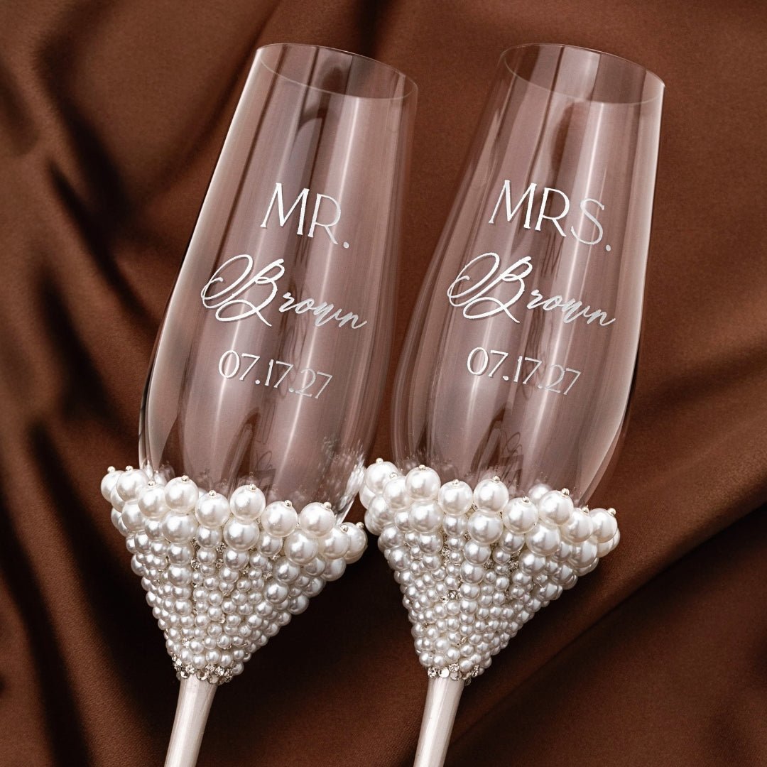 Coastal White Pearl Flutes - ELENA HONCH