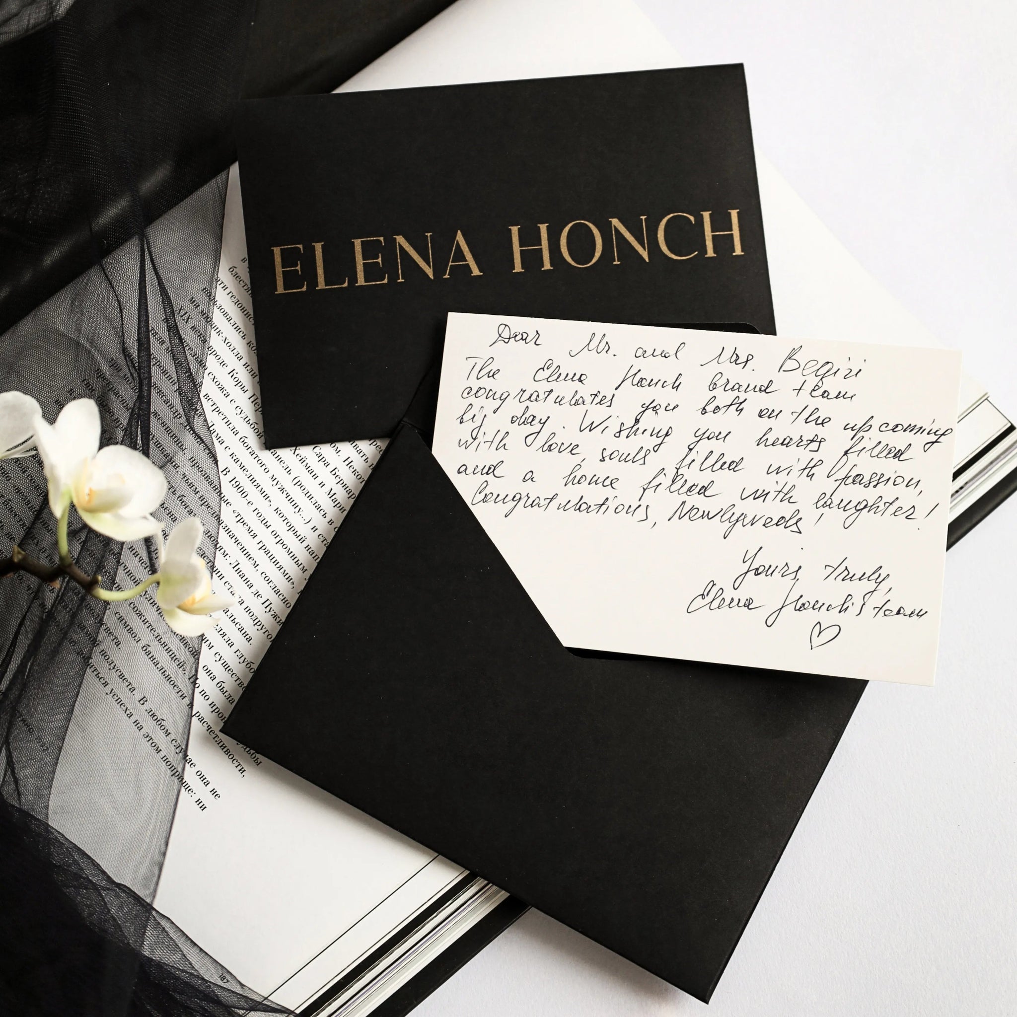 Floral Black Cake Set - ELENA HONCH