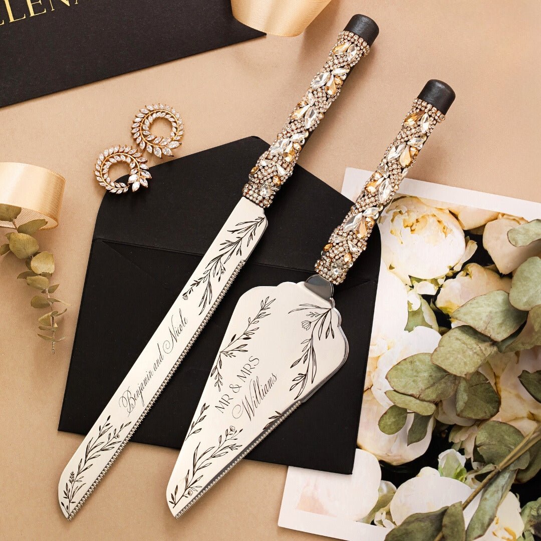 Floral Black & Gold Cake Set - ELENA HONCH