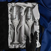 Flutes Blossom White in Silver Satin-Lined Boxes - ELENA HONCH