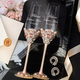 Flutes & Cake Set Blossom Rose Gold to Her Quinceañera Celebration - ELENA HONCH