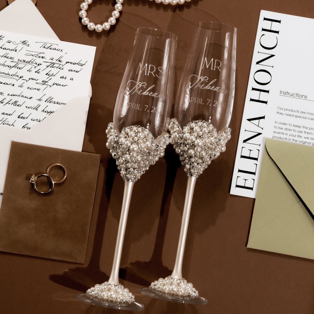 Flutes Celina Ivory &amp; Pearls - ELENA HONCH
