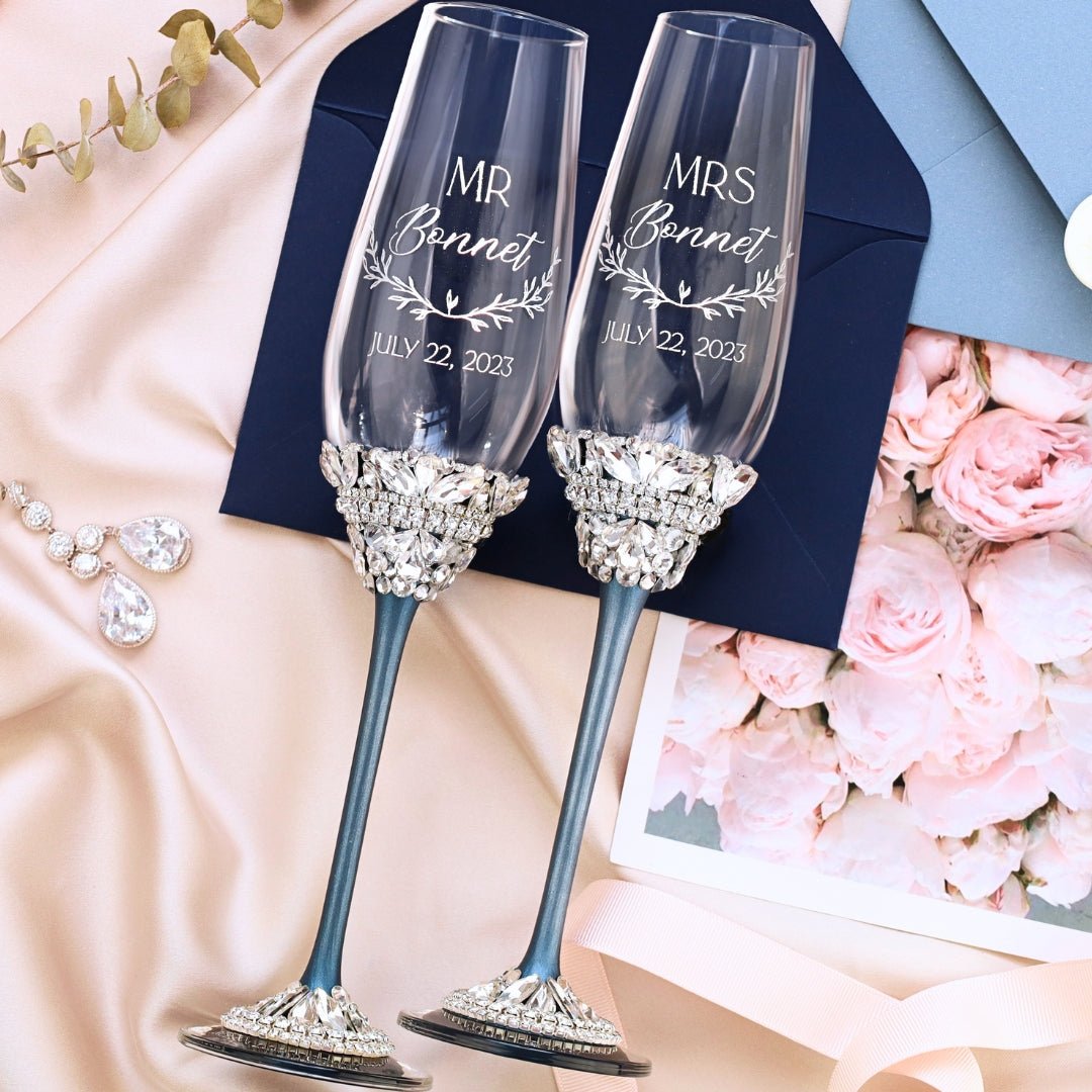 Flutes Ivy & Cake Set in Navy Color - ELENA HONCH