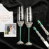 Flutes & Set for Cake in Emerald color - ELENA HONCH
