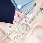 Flutes & Set for Cake in Emerald color - ELENA HONCH