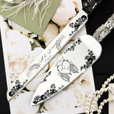 Gothic Cake Server Set in Black & White - ELENA HONCH