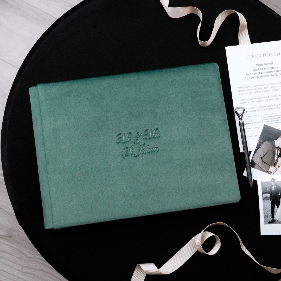 Guest Book in Dusty Teal - ELENA HONCH
