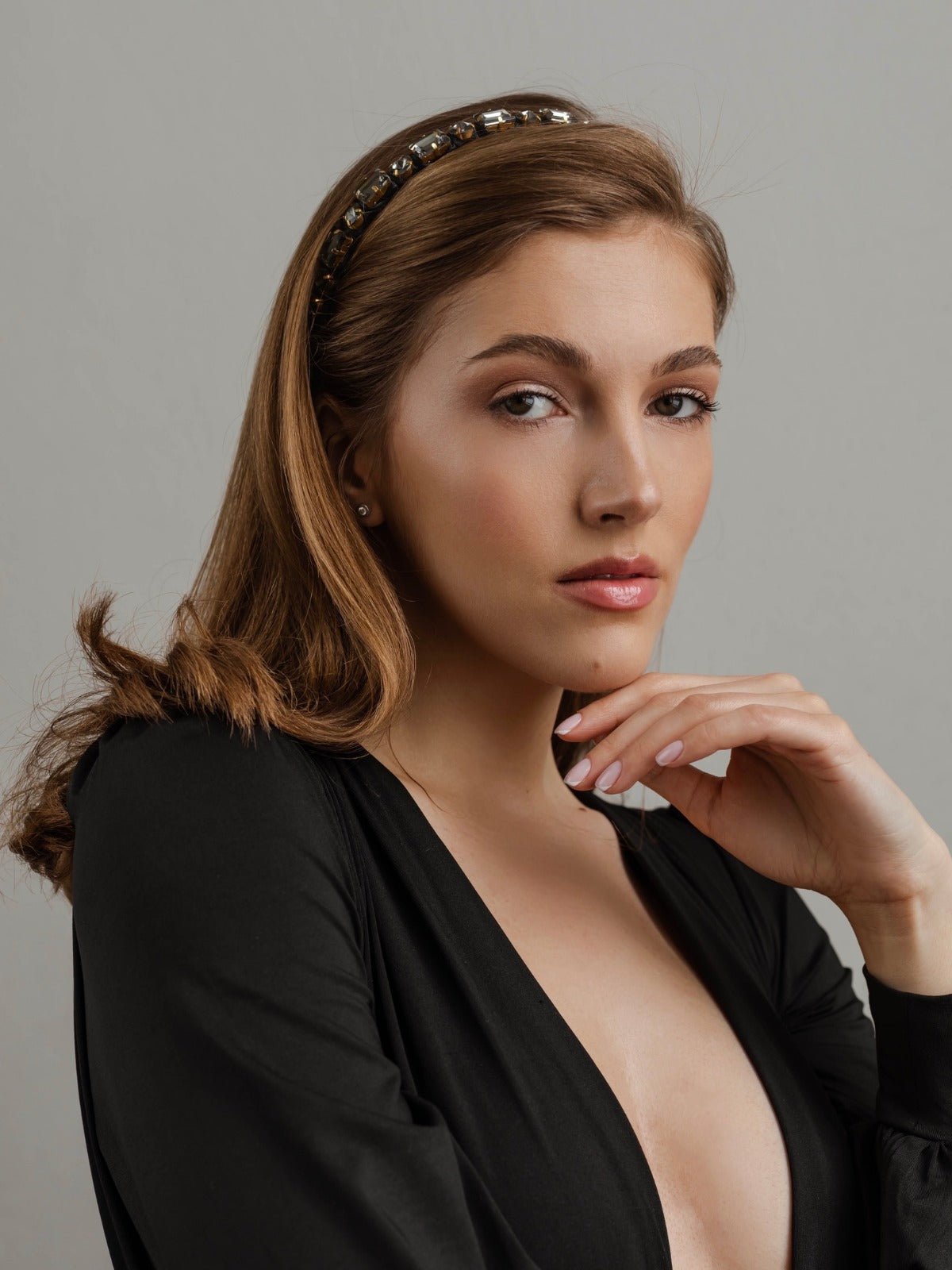 Headband Annet Graphite - ELENA HONCH